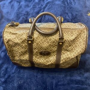 Nina Ricci tote oversized Boston Bag vintage Maroquinerie Guiraffe print